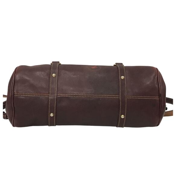 Women’s Dooney & Bourke Florentine Merlot Leather Satchel Bag w/ COA - Picture 4 of 6